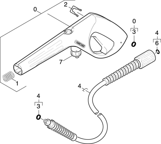 KÄRCHER Ersatzteile Hochdruckreiniger K 4.99M AGB *EU 1.636-651.0-B Handspritzpistole