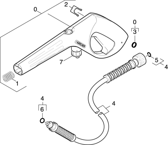 KÄRCHER Ersatzteile Hochdruckreiniger K 5.50M-PLUS *D 1.274-309.0-B Handspritzpistole