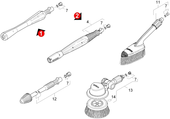 KÄRCHER Ersatzteile Hochdruckreiniger K 750MX-PL RWB*EUR 1.275-204.0-B Strahlrohr