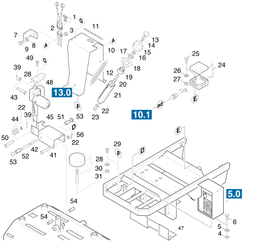 KÄRCHER Professional Ersatzteile Bodenreiniger BR 700 BAT PACKAGE 1.990-141.0 Aufhaengung Arbeitskopf
