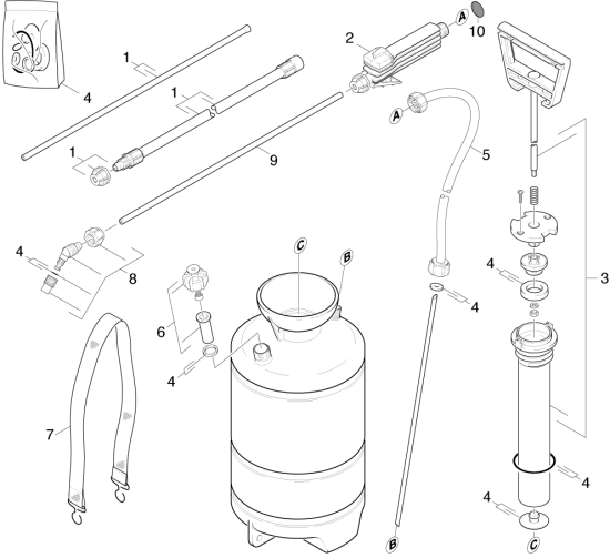 KÄRCHER Professional Ersatzteile Sauger RM-Sprayer 6.394-255.0 Einzelteile