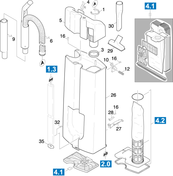 KÄRCHER Professional Ersatzteile Sauger NSS PACER 214 UE 1.033-114.0 Oberteil