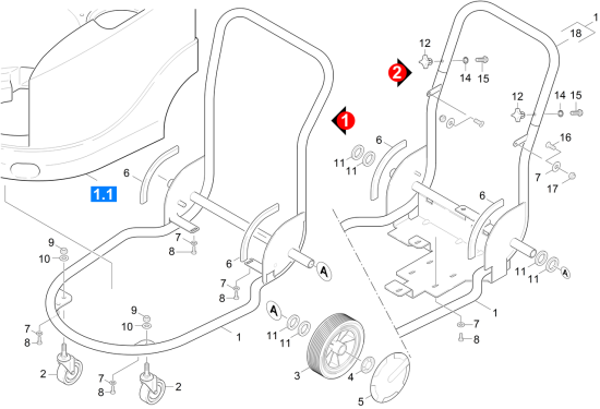 KÄRCHER Professional Ersatzteile Spruehextraktion Puzzi 400 E     EU 1.101-301.0 Geraet Rahmen