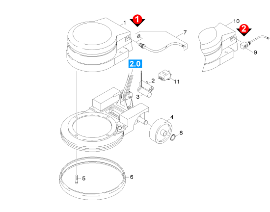 KÄRCHER Professional Ersatzteile Bodenreiniger BDS 33/190 C EU 1.291-213.0 Einzelteile