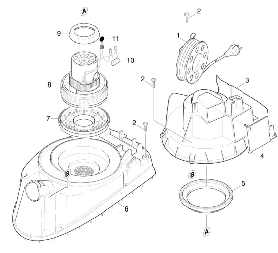 KÄRCHER Ersatzteile Trockensauger DS 5500 -ABG *EU 1.195-116.0 Motor