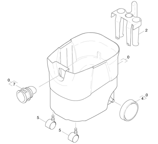 KÄRCHER Ersatzteile Nasstrockensauger A 2801 PLUS *EU 1.347-401.0 Unterteil
