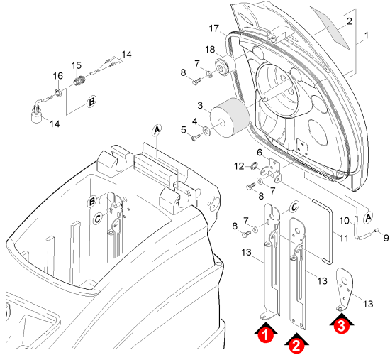 KÄRCHER Professional Ersatzteile Bodenreiniger BR 750 BAT      EU 1.259-101.0 Tankdeckel