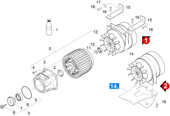 KÄRCHER Professional Ersatzteile Spruehextraktion Puzzi 400 K     EU 1.101-401.0 Motor