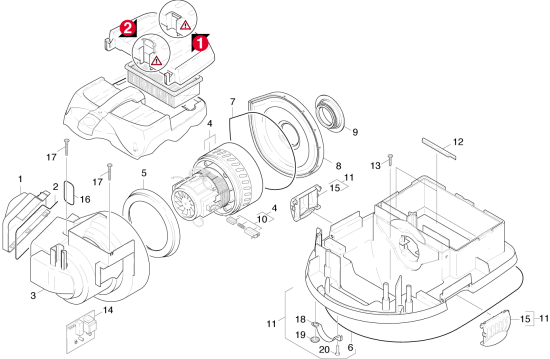 KÄRCHER Professional Ersatzteile Sauger NT 611 ECO TE   EU 1.146-201.0 Turbine und Gehaeuse