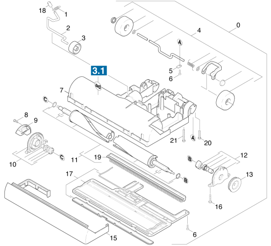 KÄRCHER Professional Ersatzteile Sauger TBS 35 E        EU 1.033-121.0 Buerstenkopf Unterteil