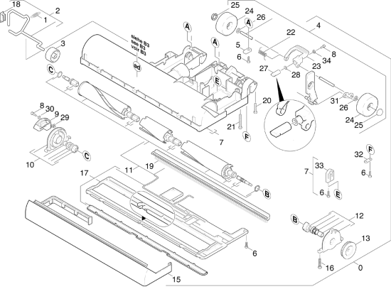 KÄRCHER Professional Ersatzteile Sauger CW 100  Grobschmutzwalze 1.057-141.0 Buerstenkopf Unterteil