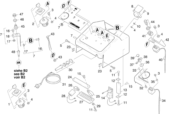 KÄRCHER Professional Ersatzteile Spruehextraktion Puzzi PROFI 200 E 1.638-131.0 Schaltschrank