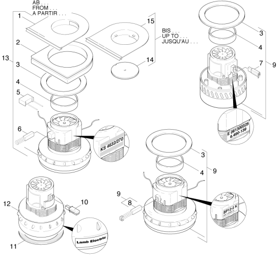 KÄRCHER Professional Ersatzteile Sauger ISS 54 AS - WUERTH 1.734-761.0 Saugturbine
