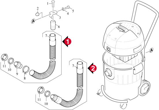 KÄRCHER Professional Ersatzteile Sauger NT 700 O.ZUBEH.EU 1.937-131.0 Ablassschlauch