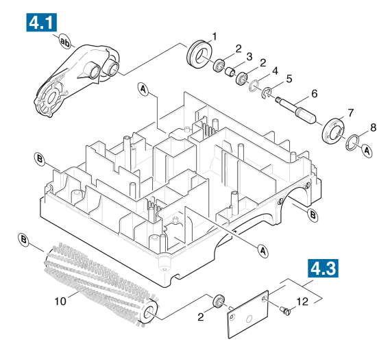 KÄRCHER Professional Ersatzteile Bodenreiniger BR 400 1.926-141.0 Buerstenwalze