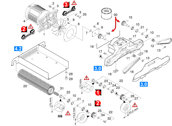 KÄRCHER Professional Ersatzteile Bodenreiniger BR VS 400     EU 1.139-101.0 Bodenkopf Getriebe