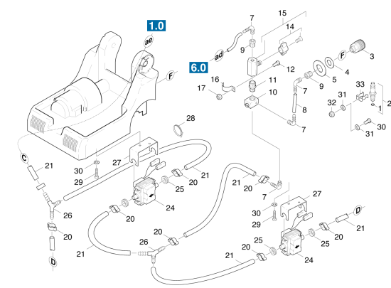 KÄRCHER Professional Ersatzteile Spruehextraktion PREX 100   EU 1.123-121.0 Leitungssystem