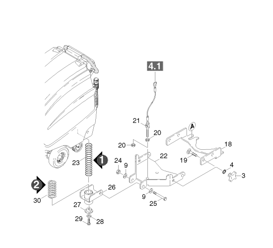 KÄRCHER Professional Ersatzteile Bodenreiniger BR 750 BAT      EU 1.259-101.0 Saugbalken Halterung