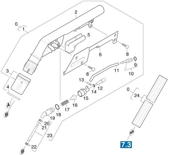 KÄRCHER Professional Ersatzteile Spruehextraktion PREX 100   EU 1.123-121.0 Handgriff und Rohr