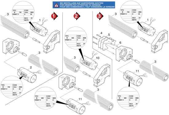 KÄRCHER Professional Ersatzteile Bodenreiniger BR 700 BAT -PACKAGE 1.990-204.0 Buerste und Motor