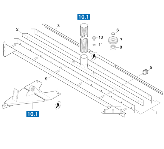 KÄRCHER Professional Ersatzteile Bodenreiniger BR 900 BAT PACK O.SB. EU 1.062-202.0 Saugbalken