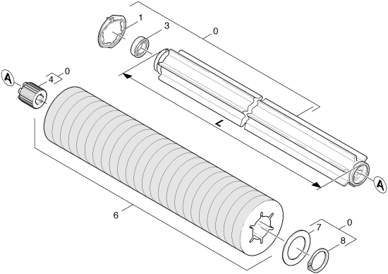 KÄRCHER Professional Ersatzteile Bodenreiniger GANSOW 10 K 40 DK 1.926-801.0 Pad Walze