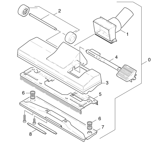 KÄRCHER Professional Ersatzteile Sauger T 201 -MIT ZUBEHOER 1.889-121.0 Kombiduese
