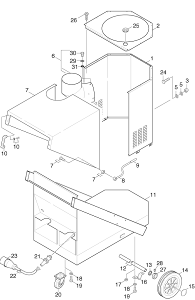 KÄRCHER Professional Ersatzteile Hochdruckreiniger Heisswasser HDS 3000        EU 1.991-111.0 Haube