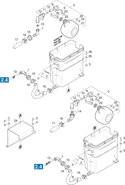 KÄRCHER Professional Ersatzteile Hochdruckreiniger Heisswasser HDS 3000 ST    EU 1.991-115.0 Schwimmerkasten