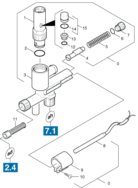 KÄRCHER Professional Ersatzteile Hochdruckreiniger Heisswasser HDS 3000 ST    EU 1.991-115.0 Sicherheitsblock