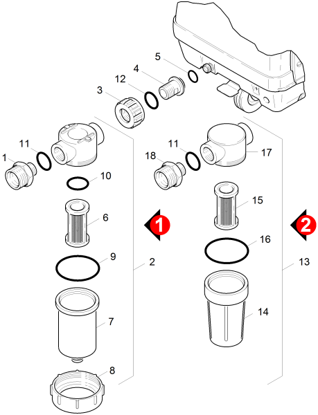 KÄRCHER Professional Ersatzteile Hochdruckreiniger Kaltwasser ABS Wasserfilter 2.638-270.0 ABS Wasserfilter