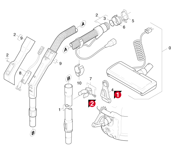 KÄRCHER Professional Ersatzteile Sauger T 201 -MIT ZUBEHOER 1.889-121.0 Saugeinrichtung
