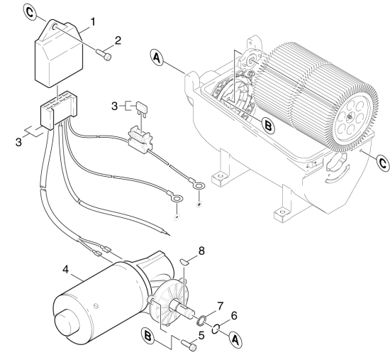 KÄRCHER Professional Ersatzteile Kehrmaschinen KMR 1000 T      EU  ABS automatischer Filterruettler 1.244-104.0