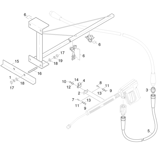 KÄRCHER Professional Ersatzteile Hochdruckreiniger Heisswasser ABS Umstellung Chemie 2.637-779.0 Schwenkausleger Wand