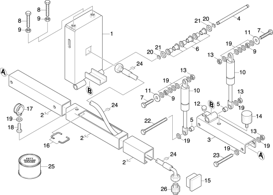 KÄRCHER Professional Ersatzteile Hochdruckreiniger Kaltwasser ABS Schwenkarm COMFORT 2.639-743.0 Ausleger kpl.