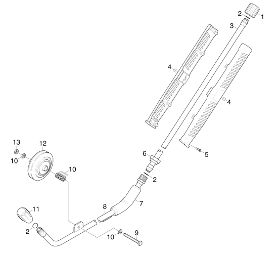 KÄRCHER Professional Ersatzteile Hochdruckreiniger Kaltwasser Unterbodenstrahlrohr kpl. 4.760-245.0 Unterbodenstrahlrohr