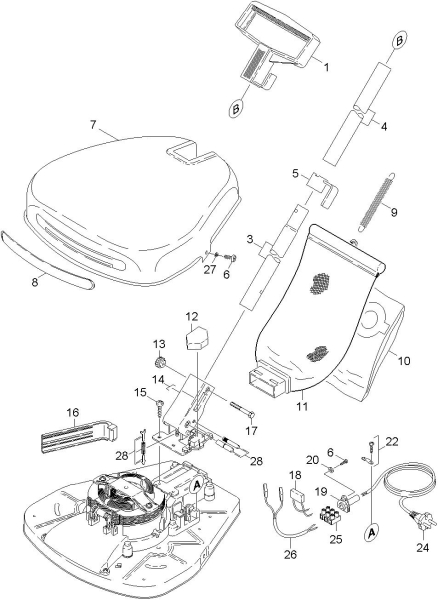 KÄRCHER Ersatzteile Saugbohner FP 222 *EU 1.056-800.0 Oberteil