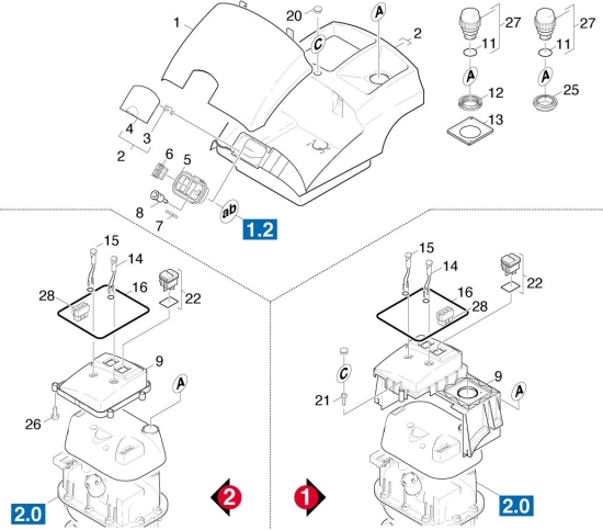 KÄRCHER Ersatzteile Dampfreiniger K 1401PLUS -M.BE*DE 1.058-803.0 Geraet Oberteil