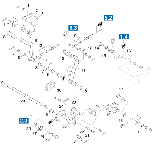 KÄRCHER Professional Ersatzteile Kehrmaschinen KMR 1000 T      EU  Pedal 1.244-104.0