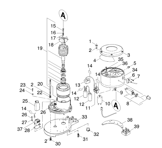 KÄRCHER Professional Ersatzteile Bodenreiniger BD 53 1100 EU 1.291-120.0 Haube Motor