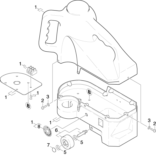 KÄRCHER Professional Ersatzteile Bodenreiniger BD 17/5 C Einzelteile 1.737-102.0
