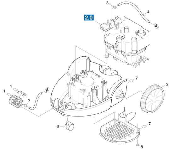 KÄRCHER Ersatzteile Dampfreiniger SC 1502 *EUR 1.438-101.0 Geraet Unterteil