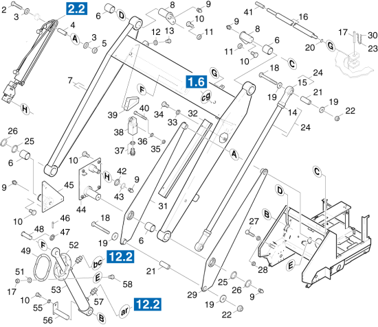 KÄRCHER Professional Ersatzteile Kehrmaschinen KMR 1700 D      EU  Hebearm