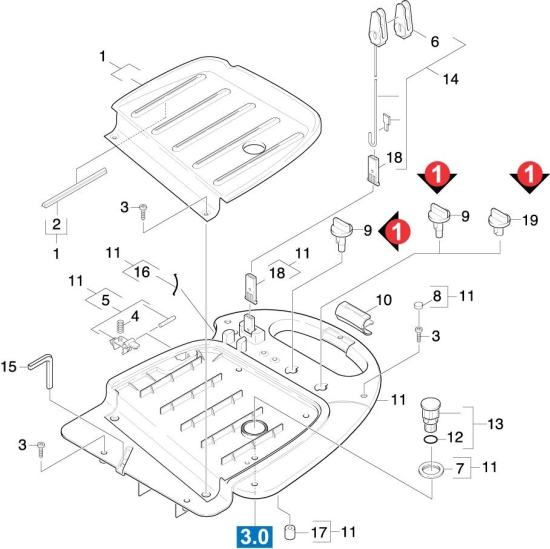KÄRCHER Ersatzteile Dampfreiniger K 1801 BSX PROFI 1.363-101.0 Geraet Oberteil