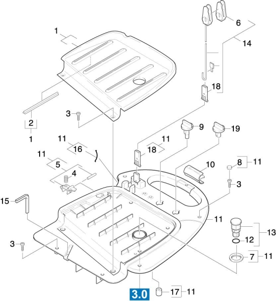 KÄRCHER Ersatzteile Dampfreiniger K 1801 BSX 1.363-201.0 Gehaeuse Oberteil