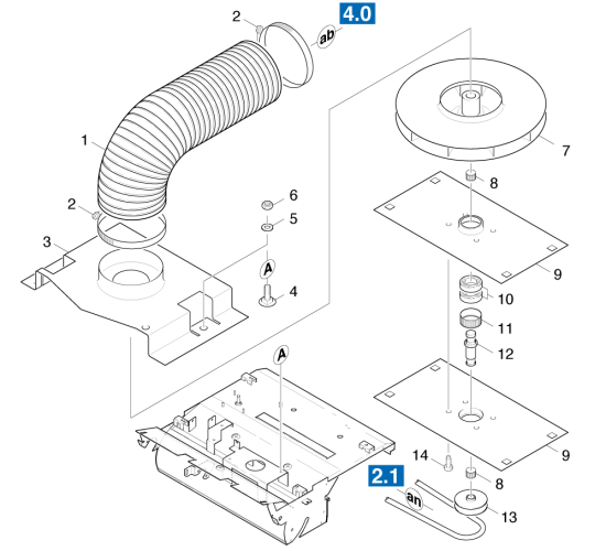 KÄRCHER Professional Ersatzteile Kehrmaschinen KMR 1000 T      EU  Geblaese 1.244-104.0