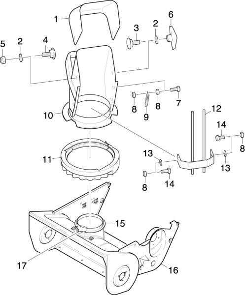 KÄRCHER Professional Ersatzteile Schneefraesen STH 953 W  Auswerfer Version 2-STH 953 1.332-101.0