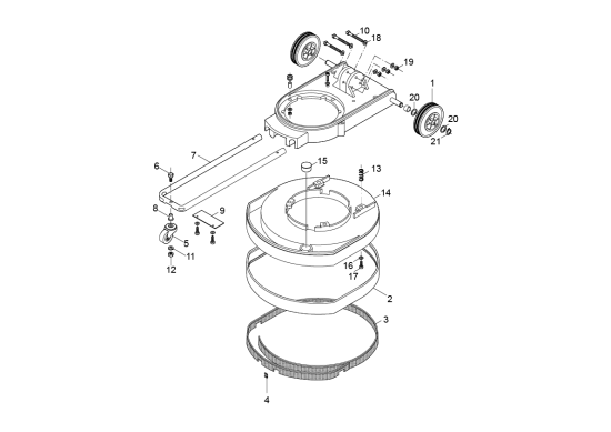 KÄRCHER Professional Ersatzteile Bodenreiniger ULTRA-DISC 1200 1.922-130.0 Bodenkopf Fahrgestell
