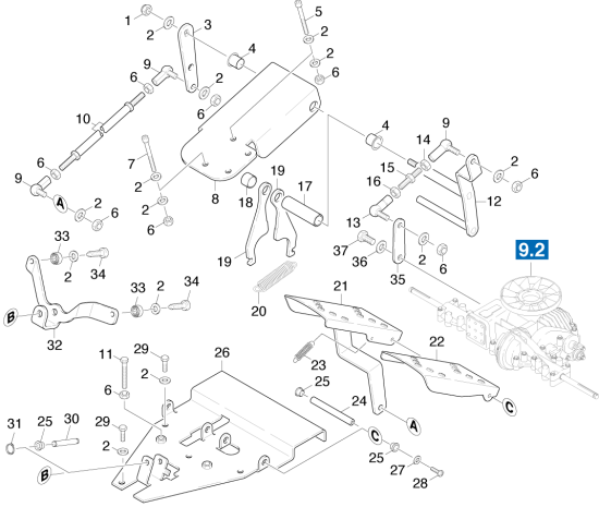 KÄRCHER Professional Ersatzteile Kehrmaschinen KMR 1250 D KAT  Pedal 1.091-135.0