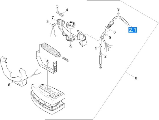 KÄRCHER Ersatzteile Dampfreiniger K 1801 BSX PROFI 1.363-101.0 Buegeleisen